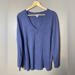 J. Jill Deep Blue Knit Top